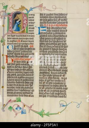 P initial : la Nativité. Maître Michael (autrichien, actif vers 1420 jusqu'au milieu du XVe siècle) Banque D'Images