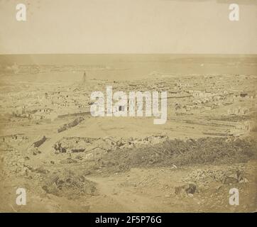 Vue de Sebastopol après la chute, prise de Malakoff. Banque D'Images