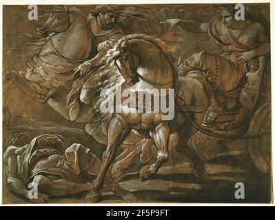 Tullia sur le point de se rendre sur le corps de son Père dans son Chariot. Giuseppe Cades (italien, 1750 - 1799) Banque D'Images