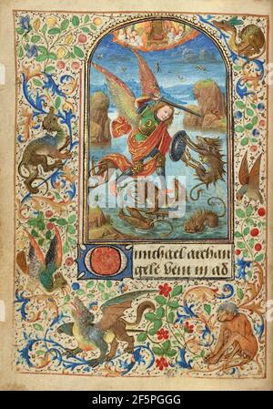 Saint Michael. Lieven van Lathem (flamand, vers 1430 - 1493) Banque D'Images