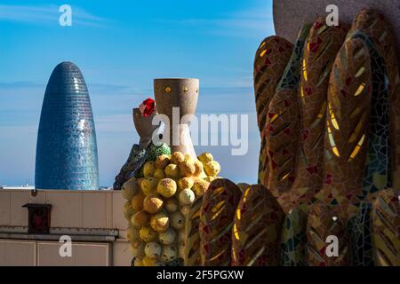 Basilique de la Sagrada Familia, Barcelone, Catalogne, Espagne. Banque D'Images