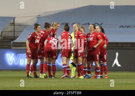 Manchester, Royaume-Uni. 27 mars 2021. Lecture pendant le match de la Super League féminine de la FA entre Manchester City et Reading au stade Academy, Manchester, Royaume-Uni. Crédit: SPP Sport presse photo. /Alamy Live News Banque D'Images