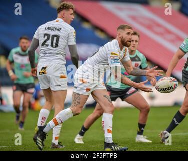 Leeds, Angleterre - 26 mars 2021 - Dragons catalan Sam Tomkins en action pendant la Ligue de rugby Betfred Super League Round 1 Dragons catalan vs Hull Kingston Rovers Emerald Headingley Stadium, Leeds, Royaume-Uni Dean Williams/Alay Live News Banque D'Images