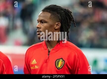 Saint-Pétersbourg, Russie – 16 novembre 2019. Dedryck Boyata, équipe nationale de football belge, avant le match de qualification Euro 2020 de l'UEFA Russ Banque D'Images