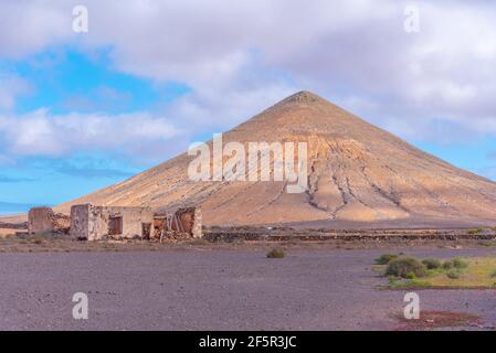 Montana del Fronton à Fuerteventura, îles Canaries, Espagne. Banque D'Images