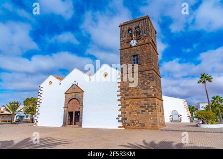 Église notre-Dame de la Candelaria à la Oliva, Fuerteventura, îles Canaries, Espagne. Banque D'Images