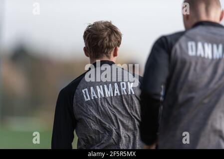 Bök, Hongrie. 27 mars 2021. Les joueurs danois ont assisté à une séance d'entraînement au centre d'entraînement Bök à Bök pendant le championnat de l'UEFA EURO U-21. (Crédit photo : Gonzales photo/Alamy Live News Banque D'Images