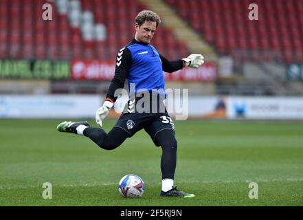 LONDRES, ROYAUME-UNI. 27 MARS : lors du match Sky Bet League 2 entre Leyton Orient et Oldham Athletic au Matchroom Stadium, Londres, le samedi 27 mars 2021. (Credit: Eddie Garvey | MI News) Credit: MI News & Sport /Alay Live News Banque D'Images