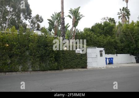 Los Angeles, Californie, États-Unis 25 mars 2021 UNE vue générale de l'atmosphère de l'acteur/chanteur Jared Leto de 30 secondes au groupe Mars ancien domicile/maison le 25 mars 2021 à Los Angeles, Californie, États-Unis. Photo par Barry King/Alay stock photo Banque D'Images