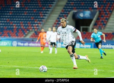 Szekesfehervar, Hongrie. 27 mars 2021. Lukas Nmecha (10) d'Allemagne vu lors du match de l'UEFA EURO U-21 entre l'Allemagne et les pays-Bas à Sostoï Stadion à Szekesfehervar. (Crédit photo : Gonzales photo/Alamy Live News Banque D'Images