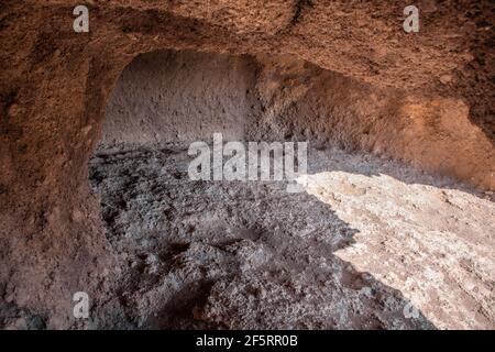 Site archéologique de Cuatro puertas à Gran Canaria, îles Canaries, Espagne. Banque D'Images