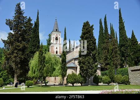 Le monastère de Bodbe, dédié à Saint Nino.Santa Nino propagation du christianisme en Géorgie.elle a passé les dernières années de sa vie à Bodbe, où elle était burie Banque D'Images