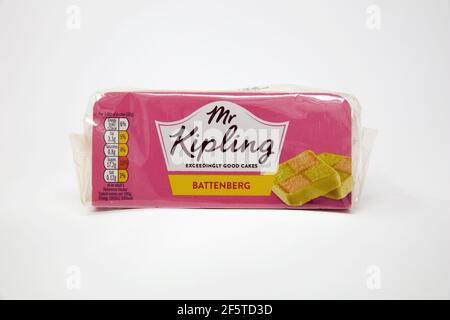 Gâteau de MR Kipling Battenberg Banque D'Images