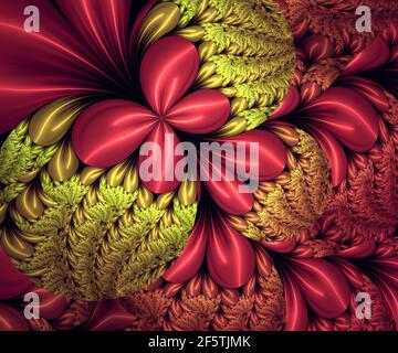 Fractale générée par ordinateur d'art pour l'art créatif, design et de divertissement Banque D'Images