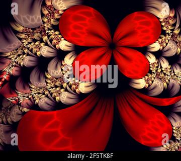 Fractale générée par ordinateur d'art pour l'art créatif, design et de divertissement Banque D'Images