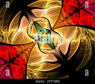 Fractale générée par ordinateur d'art pour l'art créatif, design et de divertissement Banque D'Images