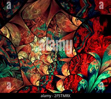 Fractale générée par ordinateur d'art pour l'art créatif, design et de divertissement Banque D'Images