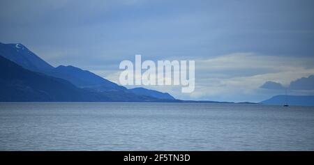 Ushuaia est une ville Argentine située à l'extrémité sud du pays dans la Tierra del Fuego, surnommée « la fin du monde » Banque D'Images
