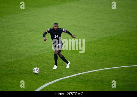 Duisburg, Allemagne. 25 mars 2021. Antonio Ruediger (Allemagne) GES/Fussball/WM-qualification: Allemagne - Islande, 25.03.2021 football/football: Match de qualification de la coupe du monde: Allemagne contre Islande, Duisburg, Allemagne, 25 mars 2021 | usage dans le monde crédit: dpa/Alay Live News Banque D'Images