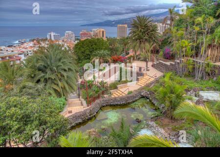 Parc Taoro à Puerto de la Cruz, Tenerife, îles Canaries, Espagne . Banque D'Images
