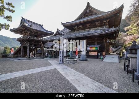 Temple Hase-dera, temple bouddhiste à Sakurai, Nara, Japon Banque D'Images