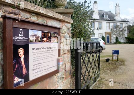 Autour de Berkeley, une petite ville du Gloucestershire. Dr Edward Jenners Maison et musée où la première vaccination contre la variole a été effectuée. Banque D'Images