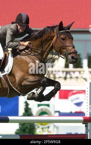 Spruce Meadows Continental 2004, Nexen Cup, Aimee Aron des États-Unis circonscription RIA 56 Banque D'Images