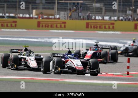 14 Beckmann David (ger), Charouz Racing System, Dallara F2, action lors du 1er tour du Championnat de Formule 2 2021 de la FIA du 26 au 28 mars 2021 sur le circuit international de Bahreïn, à Sakhir, Bahreïn - photo Frédéric le Floc?h / DPPI / LiveMedia Banque D'Images