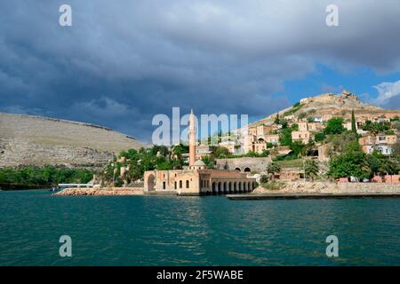 Halfeti sur l'Euphrate, Mésopotamie, province de Sanliurfa, Urfa, Eski Halfeti, Turquie Banque D'Images