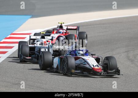 14 Beckmann David (ger), Charouz Racing System, Dallara F2, action lors du 1er tour du Championnat de Formule 2 2021 de la FIA du 26 au 28 mars 2021 sur le circuit international de Bahreïn, à Sakhir, Bahreïn - photo Frédéric le Floc?h / DPPI / LiveMedia Banque D'Images