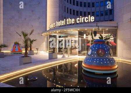 Hôtel 25heures le cercle au Quartier Gerling, le bâtiment est l'ancien quartier général de l'assurance groupe Gerling, Cologne, Allemagne. Hôtel 25h Banque D'Images