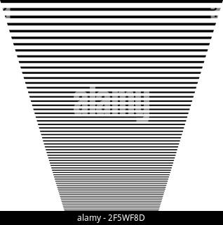 Lignes, rayures en perspective 3d. Lignes se volatilisant à l'horizon. Ligne angulaire dynamique : illustration vectorielle, graphiques clip art Illustration de Vecteur