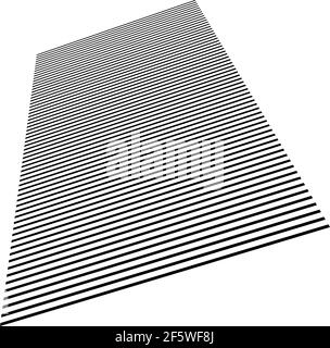 Lignes, rayures en perspective 3d. Lignes se volatilisant à l'horizon. Ligne angulaire dynamique : illustration vectorielle, graphiques clip art Illustration de Vecteur