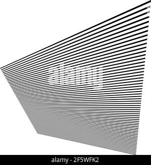Lignes, rayures en perspective 3d. Lignes se volatilisant à l'horizon. Ligne angulaire dynamique : illustration vectorielle, graphiques clip art Illustration de Vecteur
