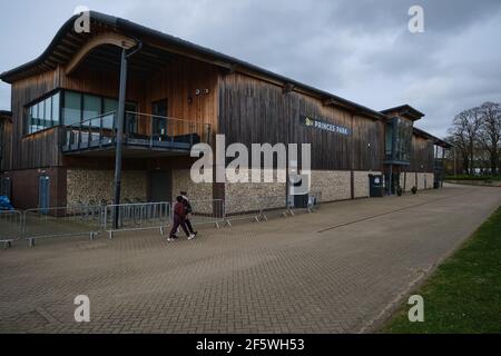 Dartford, Royaume-Uni. 28 mars 2021. Stade de Princes Park pendant le match de championnat féminin FA entre London City Lionesses et Charlton à Princes Park à Dartford Credit: SPP Sport Press photo. /Alamy Live News Banque D'Images