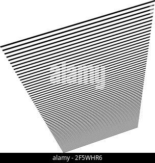 Lignes, rayures en perspective 3d. Lignes se volatilisant à l'horizon. Ligne angulaire dynamique : illustration vectorielle, graphiques clip art Illustration de Vecteur