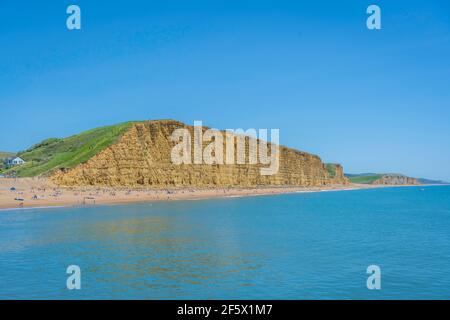 Falaises de la série télévisée Broadchurch à West Bay, Broadchurch, Royaume-Uni Banque D'Images