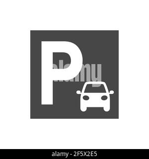 Parking payant. Icône de vecteur noir. Illustration de Vecteur