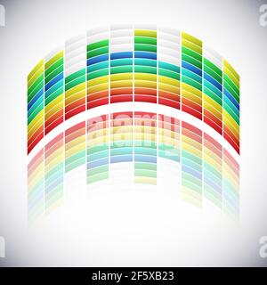 Soundwave, EQ, Equalizer Graphics pour les œuvres musicales, audio, sonores — illustrations vectorielles, clip art graphique Illustration de Vecteur