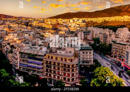 Pirée, est une ville portuaire située dans la zone urbaine d'Athènes, dans la région Attique de Grèce. Banque D'Images