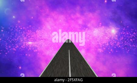 Entrer dans le monde de l'imagination et de l'illusion Banque D'Images