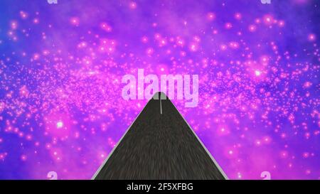 Entrer dans le monde de l'imagination et de l'illusion Banque D'Images