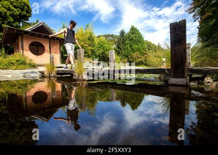 Jardins Miyazu, Nelson, Nouvelle-Zélande. Banque D'Images