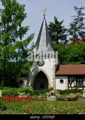 Maison dans le Parc d'aventure de Tripsdrill près de Cleebronn dans le Zabergäu, quartier de Heilbronn, Bade-Wurtemberg, Allemagne Banque D'Images