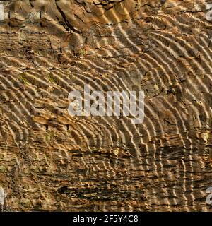 Lumière sur l'eau sur le plafond de la grotte Banque D'Images