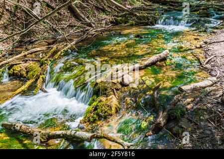 Weavers Creek Falls Owen Sound Ontario Canada au printemps Banque D'Images