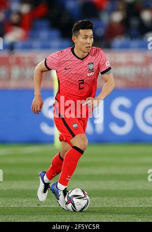 Kanagawa, Japon. 25 mars 2021. KIM Taehwan (KOR) football : rencontre internationale amicale entre le Japon 3-0 Corée du Sud au stade Nissan à Kanagawa, Japon . Credit: AFLO/Alay Live News Banque D'Images