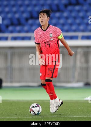 Kanagawa, Japon. 25 mars 2021. Kim Younggwon (KOR) football : rencontre internationale amicale entre le Japon 3-0 Corée du Sud au stade Nissan à Kanagawa, Japon . Credit: AFLO/Alay Live News Banque D'Images