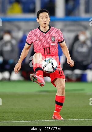 Kanagawa, Japon. 25 mars 2021. Nam Taehee (KOR) football : rencontre internationale amicale entre le Japon 3-0 Corée du Sud au stade Nissan à Kanagawa, Japon . Credit: AFLO/Alay Live News Banque D'Images