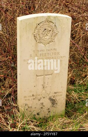 Tombe de guerre du Commonwealth à la chapelle méthodiste New Row Wesleyan, Blackburn. Banque D'Images